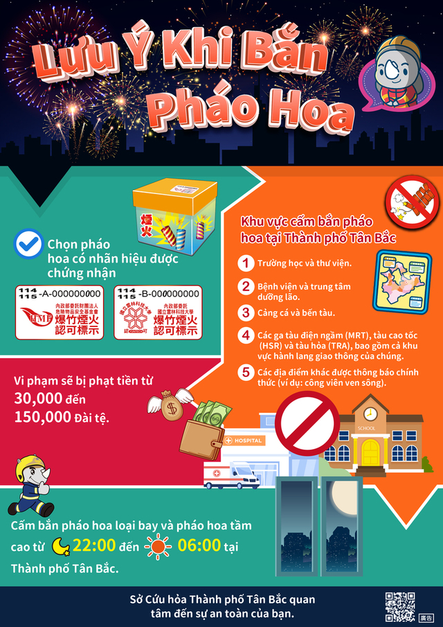 煙火施放小叮嚀(越南文)